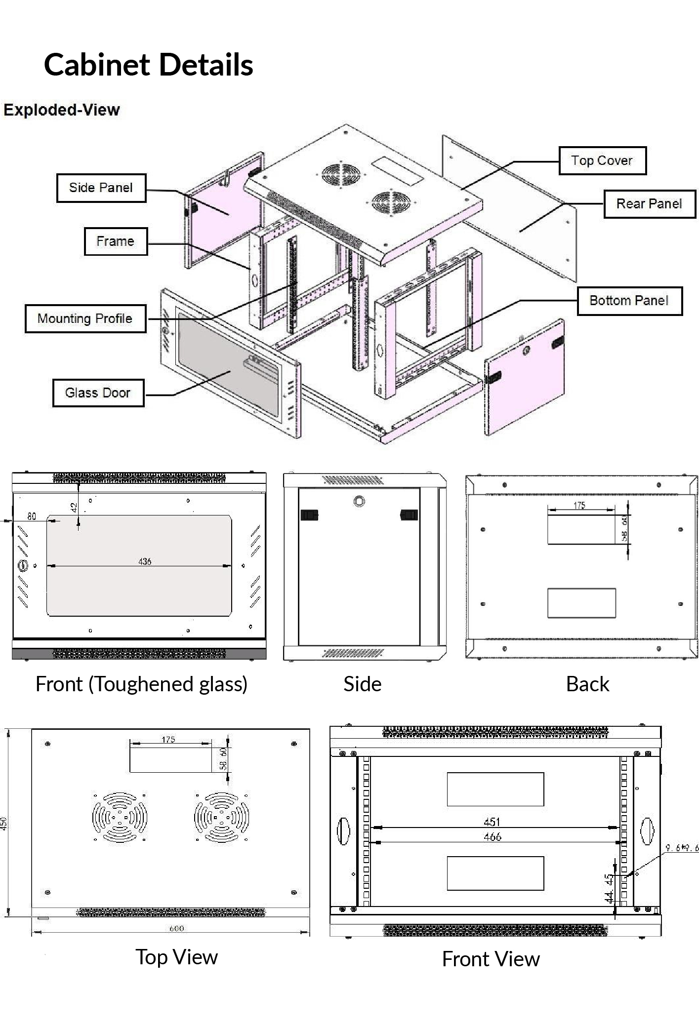 DIY 4U Wall Mount Network Cabinet - 4U Server Rack - 4U CCTV Rack - 4U ...