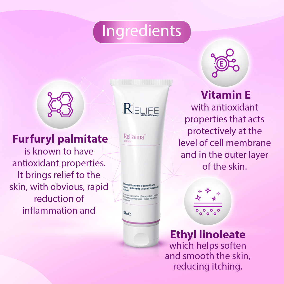 Relizema Cream 100ml Tube | For Dermatitis & Erythema - Restore skin ...