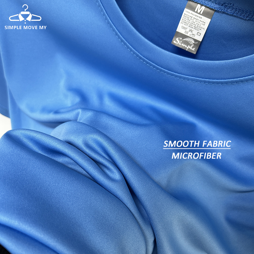 Unisex Smooth Polyester Dri-Fit Round Neck T-Shirt / Baju T-Shirt ...