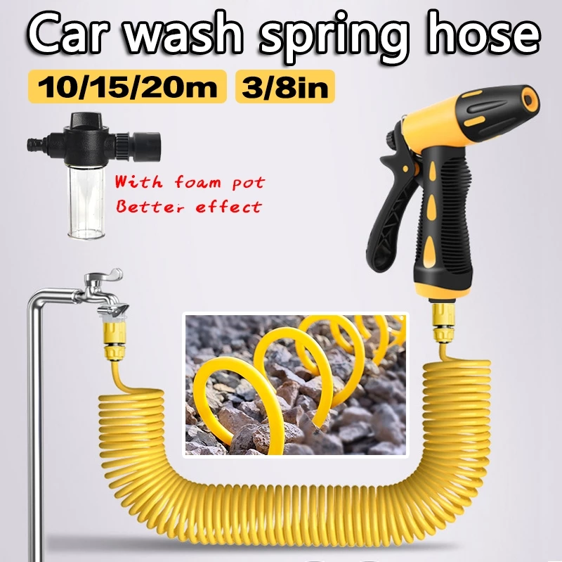 11mm Spring Hose Retractable Gegulungan fleksibel taman paip kereta ...