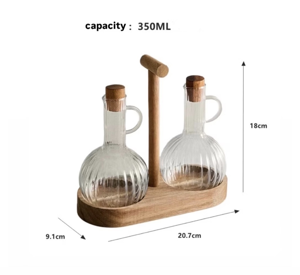[READYSTOCK] ZARA HOME INSP oil and vinegar pot with wooden stand ...