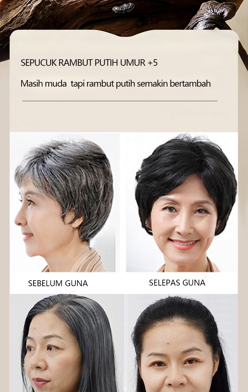 [100% Rasmi] SAFEMILD White Hair Shampoo Syampu Ginseng sampoo rambut ...