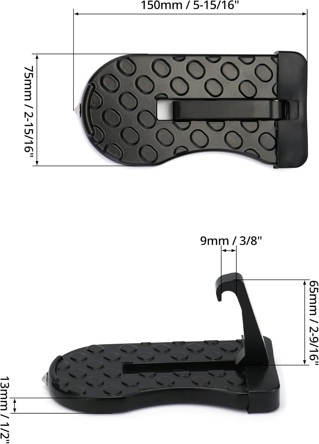 CAR STAND PEDAL CLIMBING DOORSTEP Foldable Car Truck 4x4 Auxiliary Hook ...