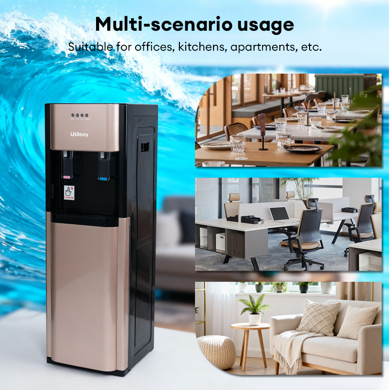 Hot & Warm & Cold Water Dispenser Floorstanding Bottom Mounted Water ...