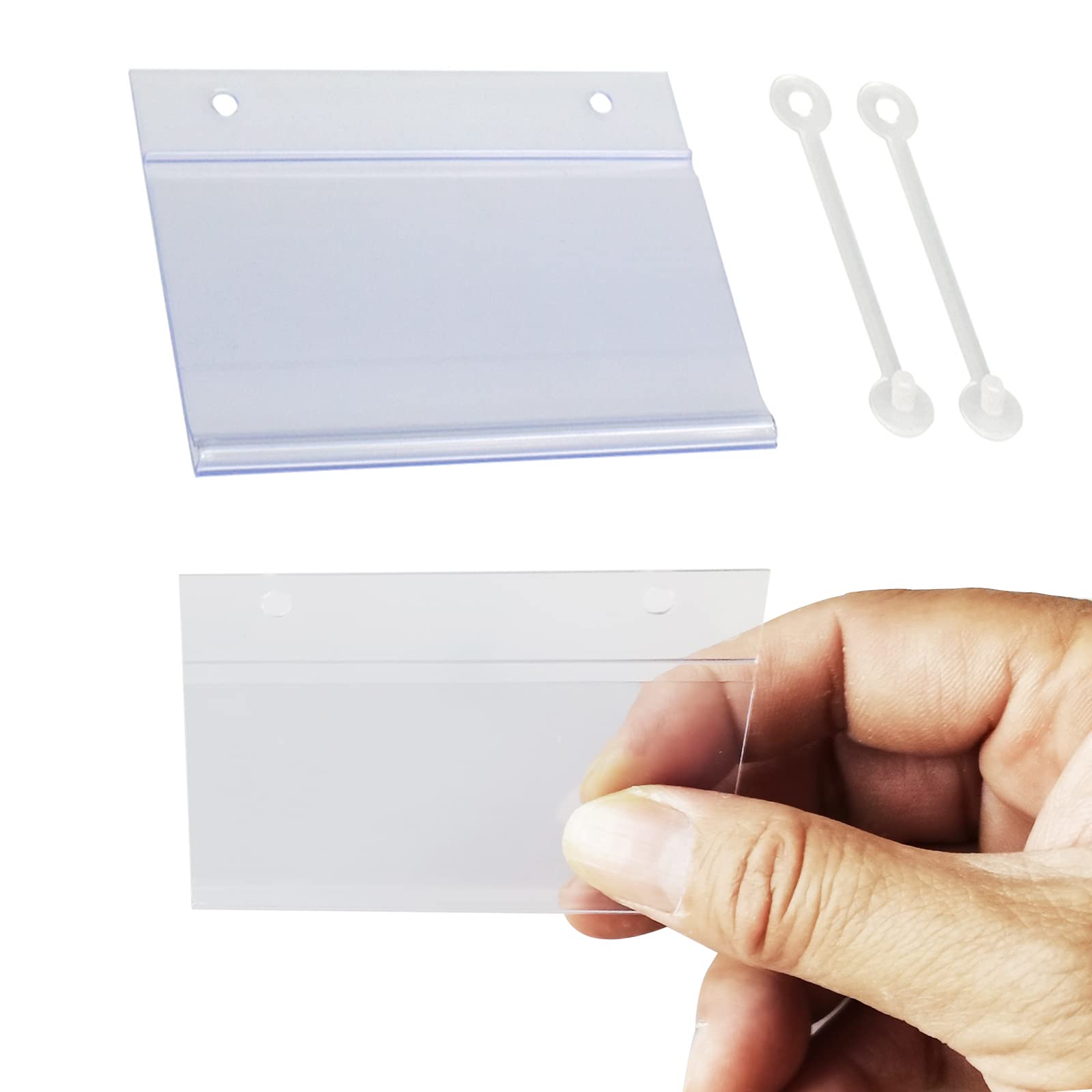 10Pcs pemegang label rak dawai plastik Adjustable Price Signs Tags ...