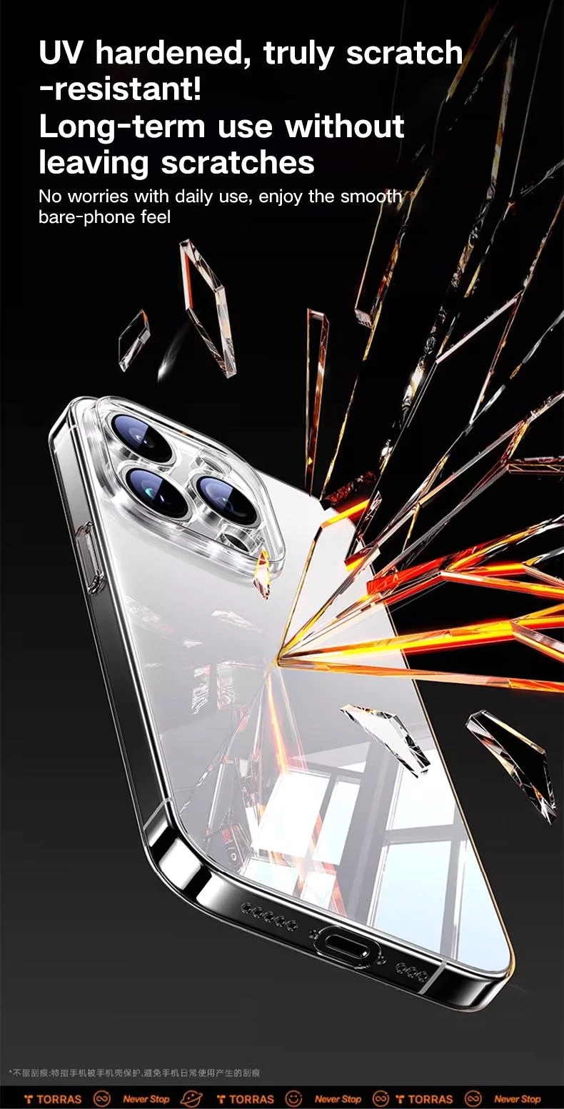 TORRAS Crystal Clear Case C1 Full Protection Without Button Covers Anti ...