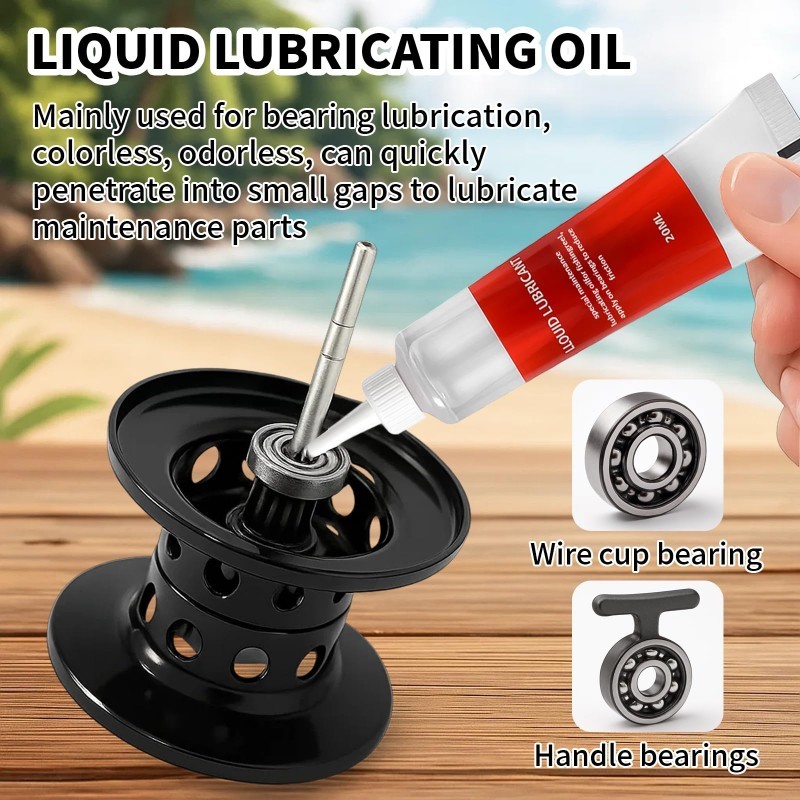 Fishing Reel Maintenance Oil Tool Kit Gear Lubrication Specialized Oil ...