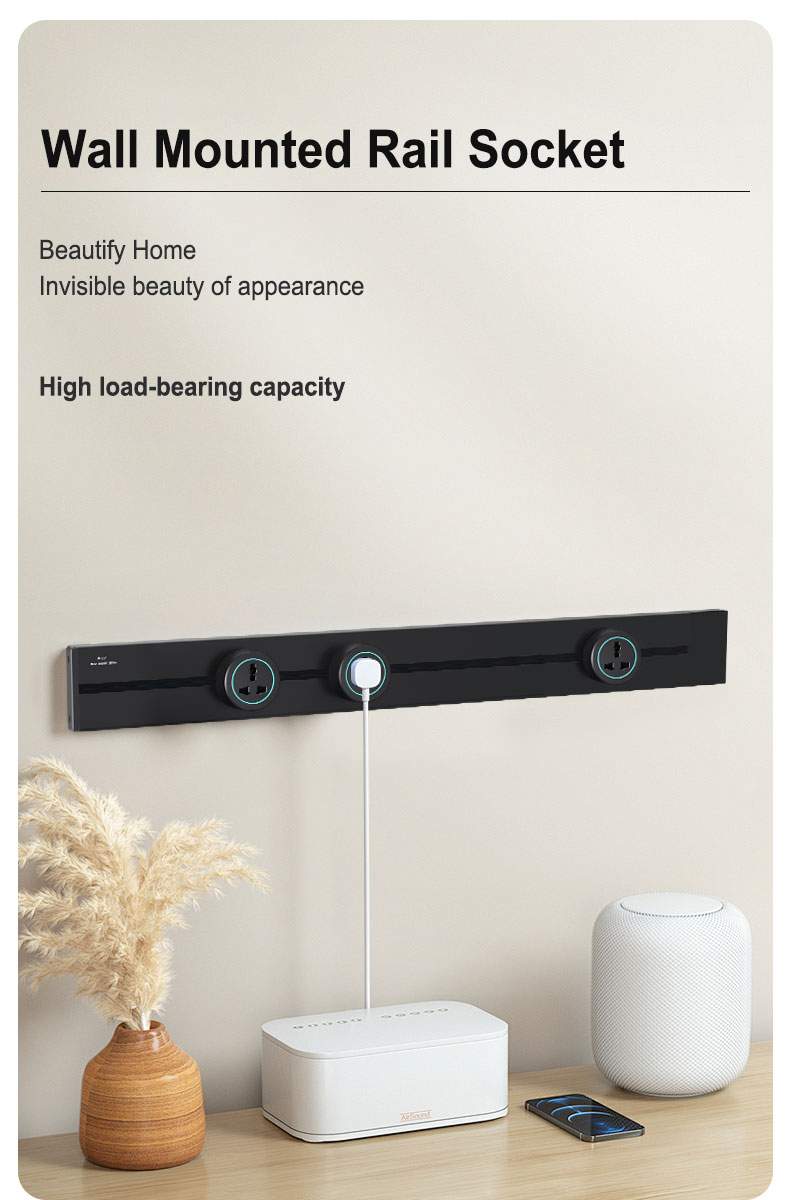 ⚡10 Years Warranty⚡ Power Track Socket 13A Universal Flat Pin TYPE-C ...