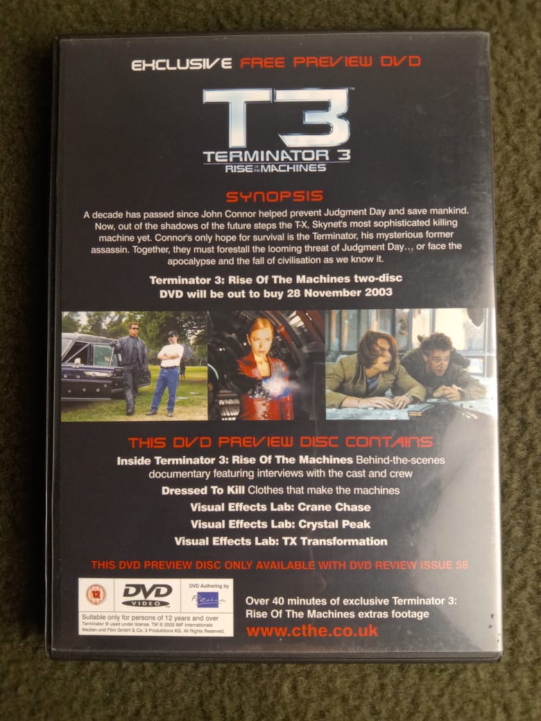 TERMINATOR 3 FOOTAGE DVD (NOT MOVIE) | Shopee Malaysia