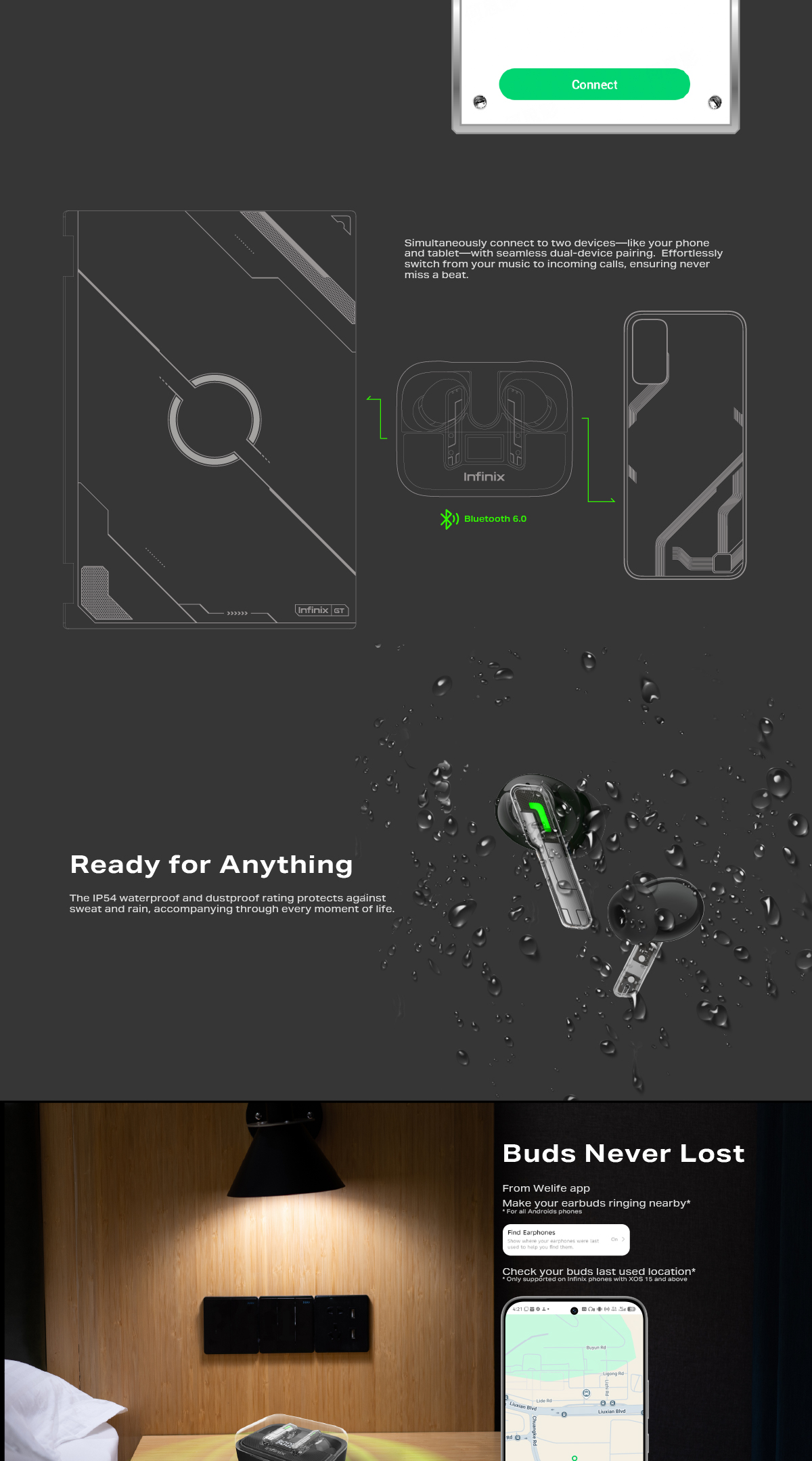 Infinix GTBUDS 4 TWS Earbuds | Noise Cancelling Bluetooth Earphones ...