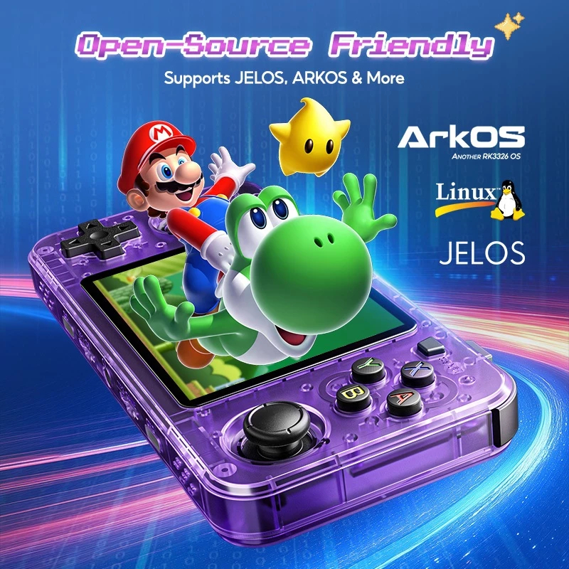 【New】R36H Retro Handheld Game Console Open-Source Linux 3.5-inch IPS ...