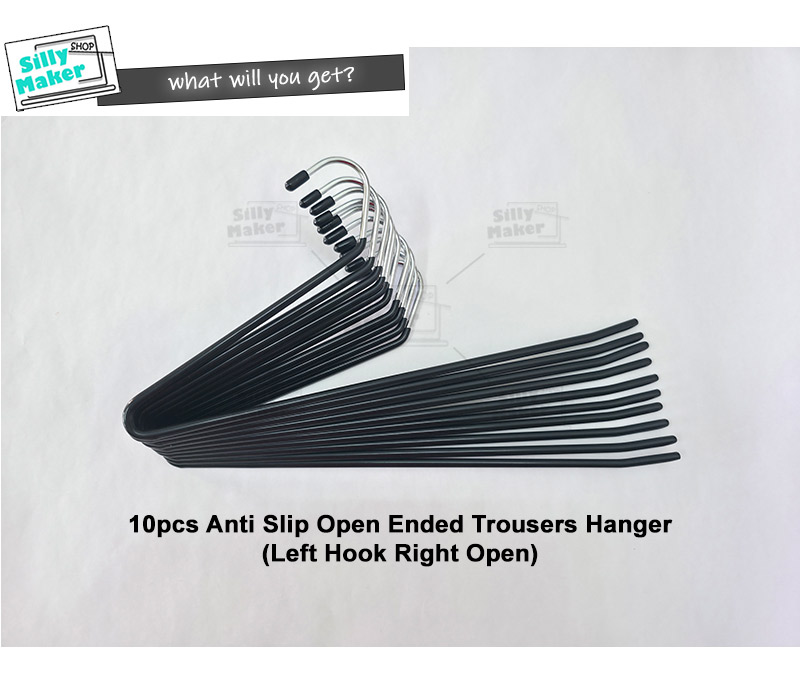 (Left Hook Right Open) Anti Slip Open Ended Trousers Hanger Pants ...