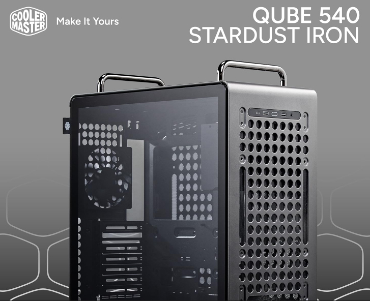 Cooler Master QUBE 540 High-Airflow ATX Mid-Tower Case -Moonstone ...
