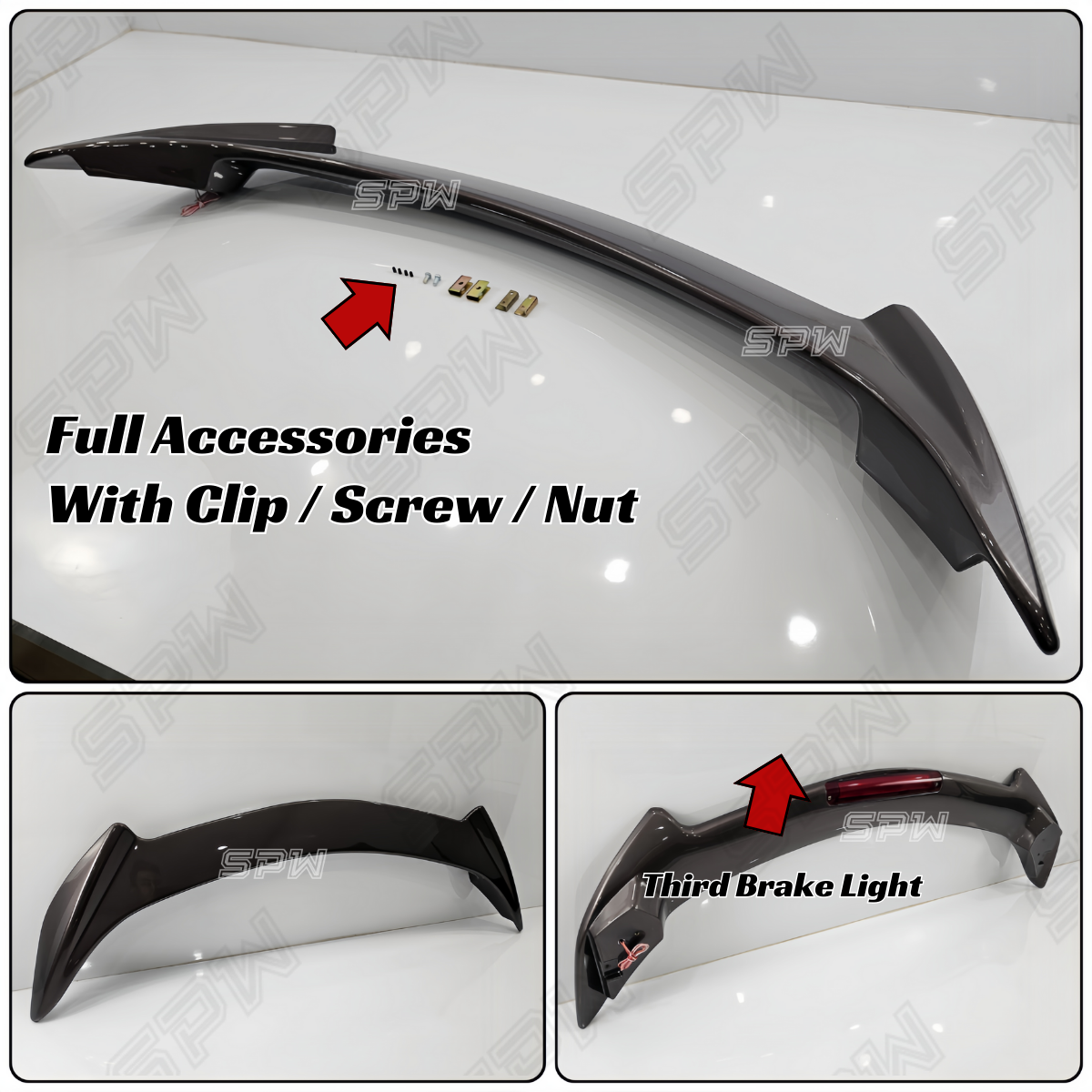 Proton Saga Facelift MC3 (2025-2026) TRD V3 Spoiler Rear Trunk Spoiler ...