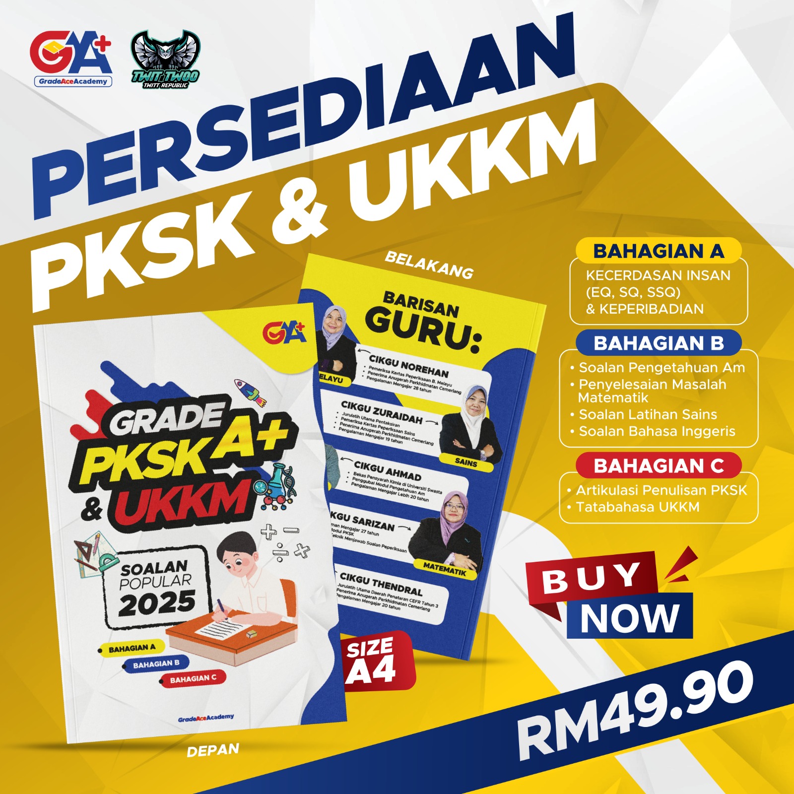 BUKU PKSK | KOMBO GRADE A+ PKSK & UKKM + PENGETAHUAN AM | TAHUN 6 ...
