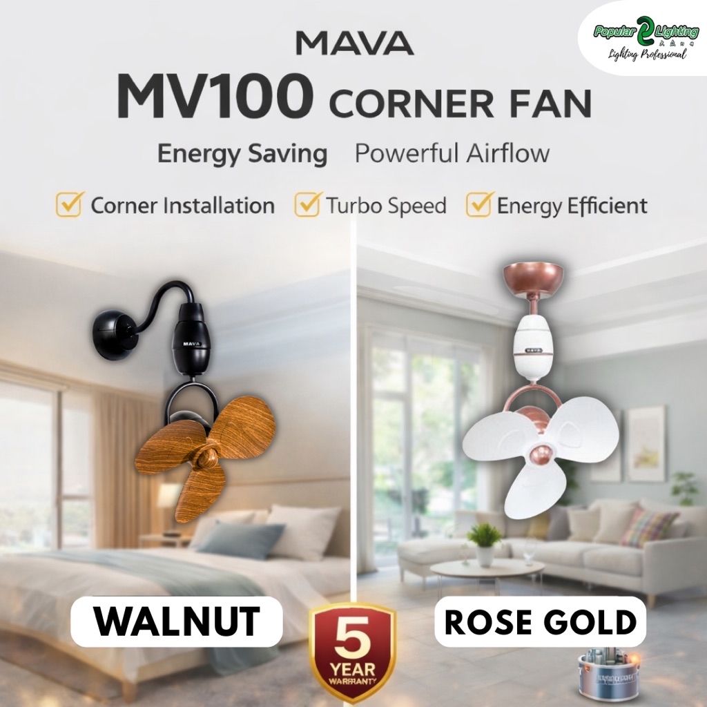 MAVA MV100 DEKA MS16 Ecoluxe 288 Corner DC Motor Remote Swing ...