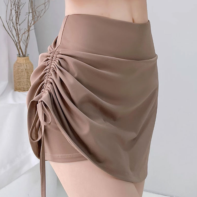 FUYOGI Sports Skirt Bult-in Shorts Wrinkled Anti-glouting Shaping ...
