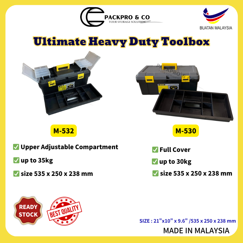 【M-532】Ultimate Heavy Duty Premium Big Plastic Tool Box Hardware ...