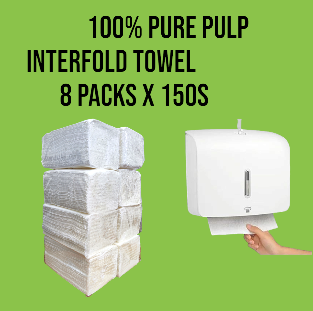 (1600 SHEETS) Hippo Hanging Interfold Hand Towel V Fold Towel Kitchen ...