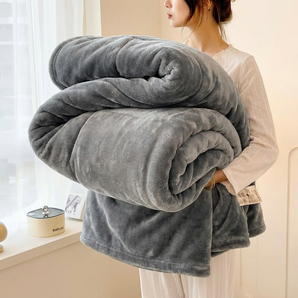 [ship in 24h]Selimut Blanket Single Rabbit Fluffy Blanket Napping Skin ...