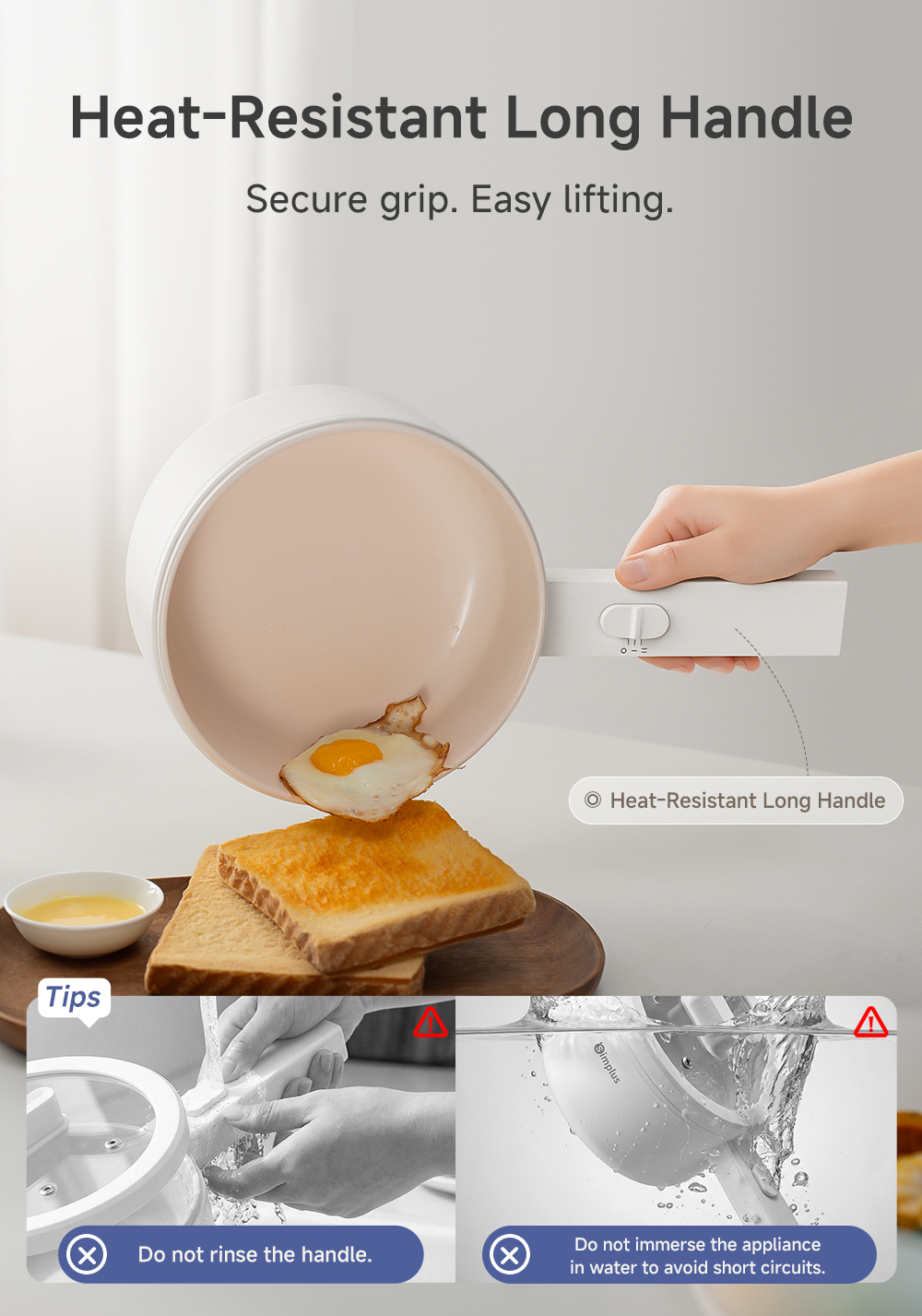 Simplus 1.8L Electric Cooker丨600W Multi-Functional Cooking丨Long Handle丨 ...