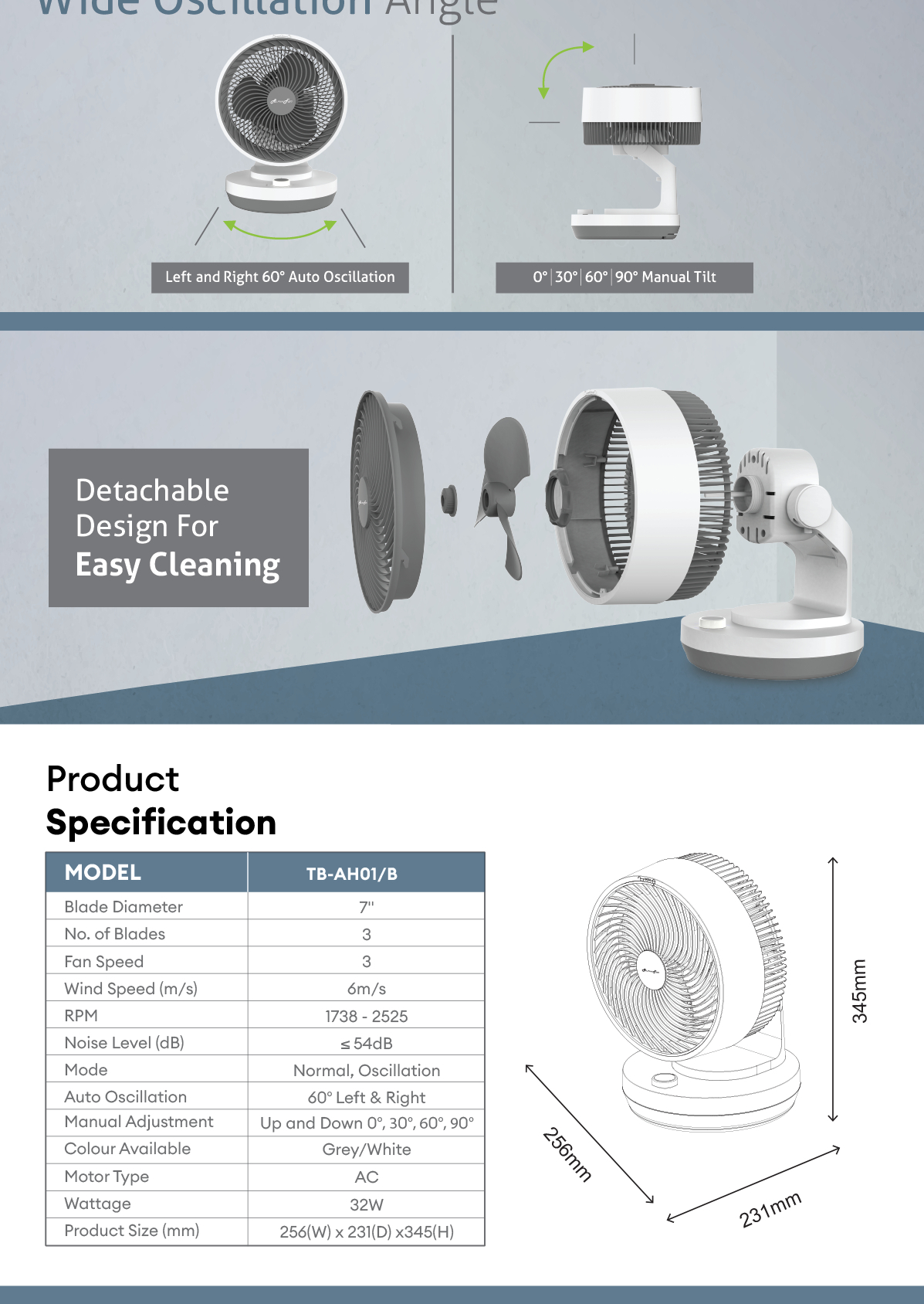 【BEST SELLER🔥】ALPHA Motto WF B32 WF B31 Wall Fan SF B22 DC Motor Stand ...