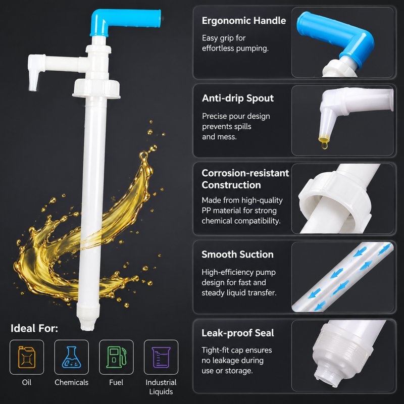 Universal Manual Liquid Pump Dispenser Hand Operated Dispenser Portable ...