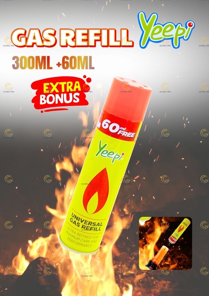 [1PC] YEEPI 300+60ml (Bonus) Universal Gas Lighter Refill Pemetik Api ...