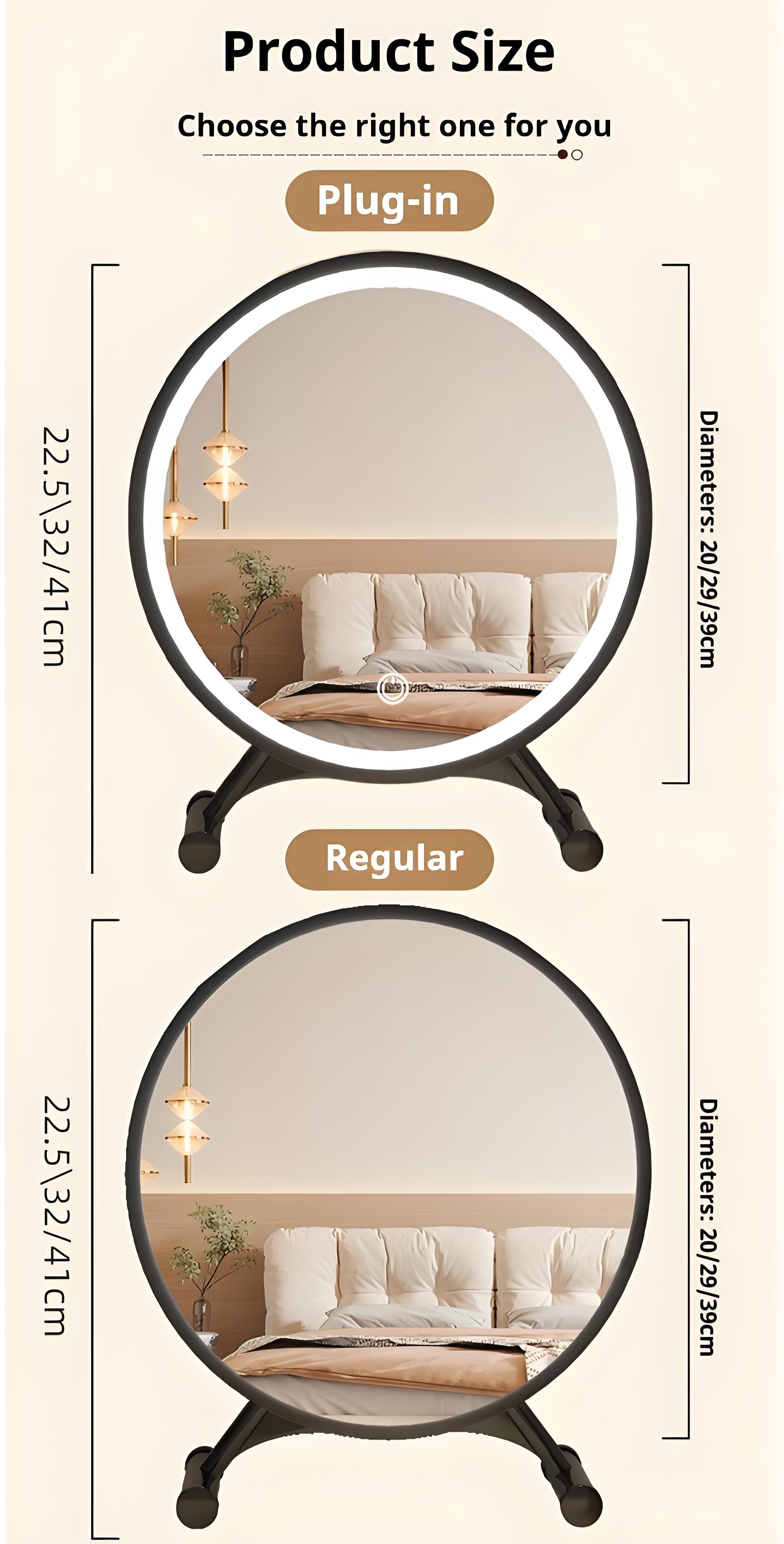 【Ready Stock】LED Makeup Mirror Countertop Cosmetic Cermin Muka Mirror ...