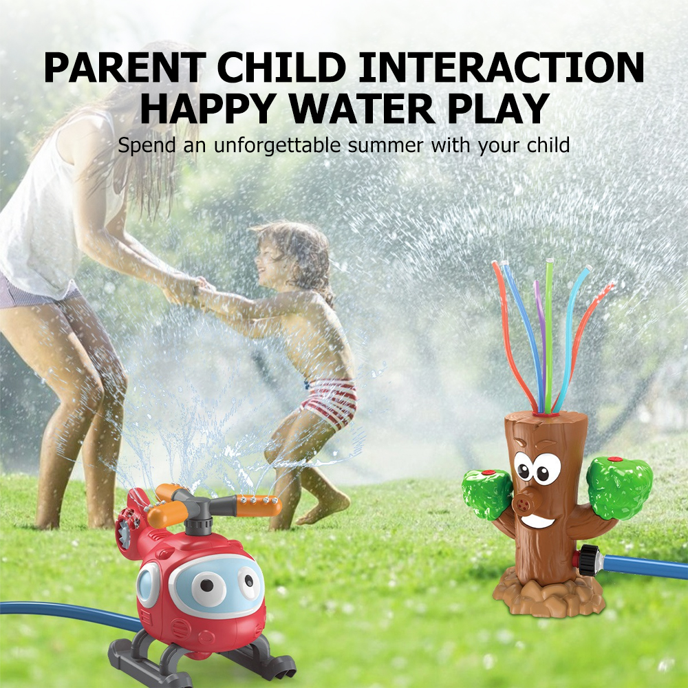 Space Rocket Sprinkler 360°Rotating Flying Outdoor Yard Water Sprinkler ...