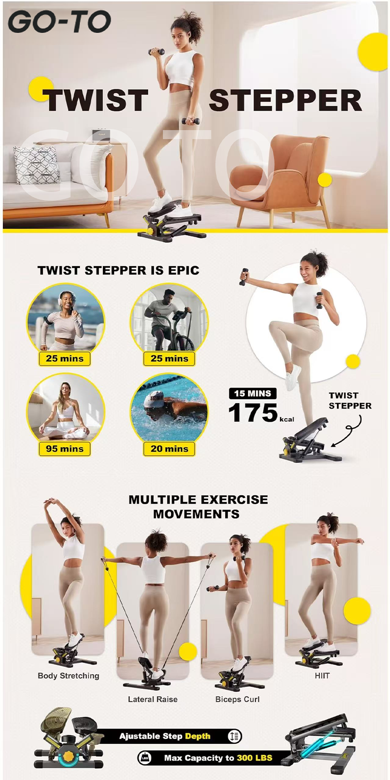 Stepper Exercise Step Stepper Indoor sports equipment At Home