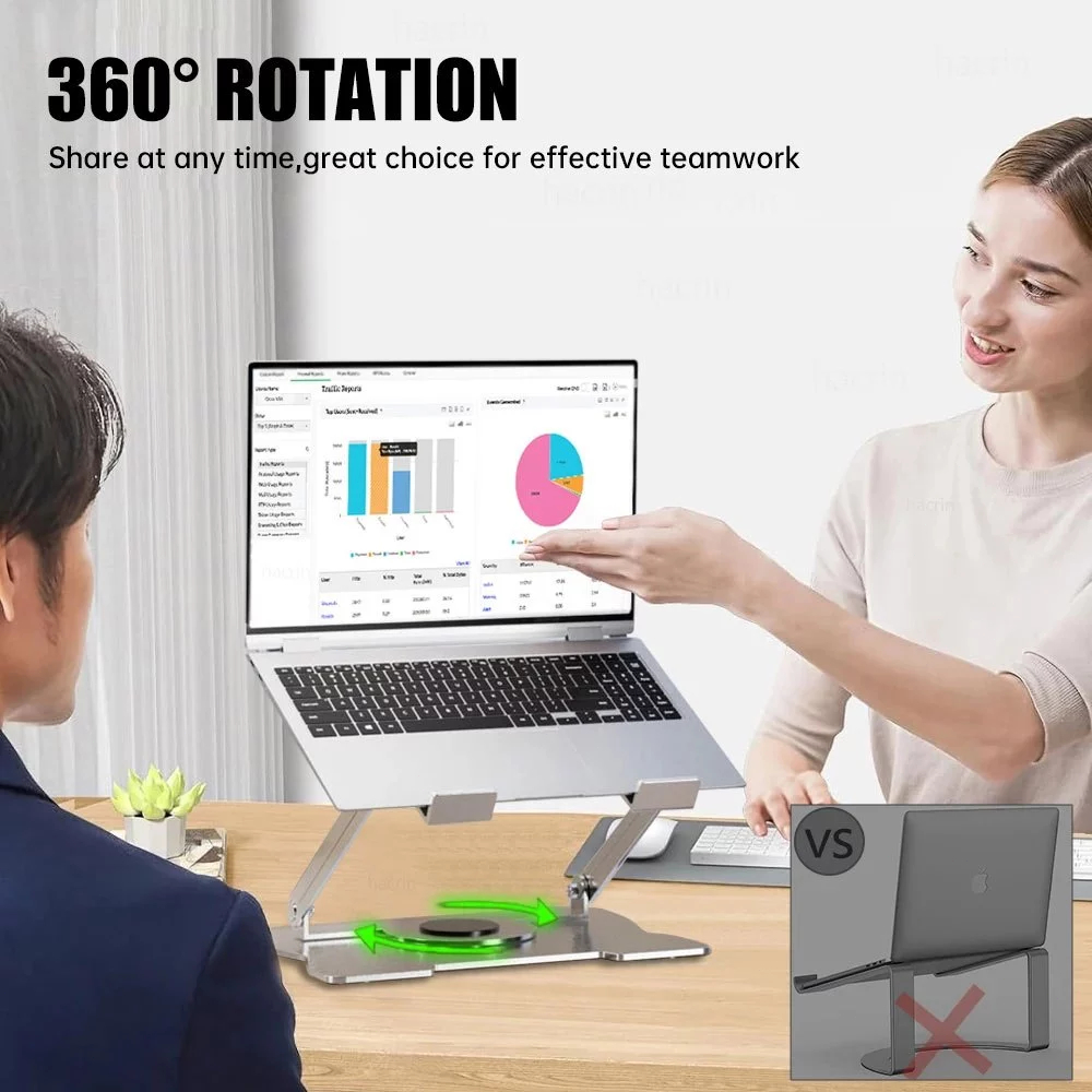 Repoo Upgraded 360° Rotating Laptop Stand Foldable 360°Rotating Height ...