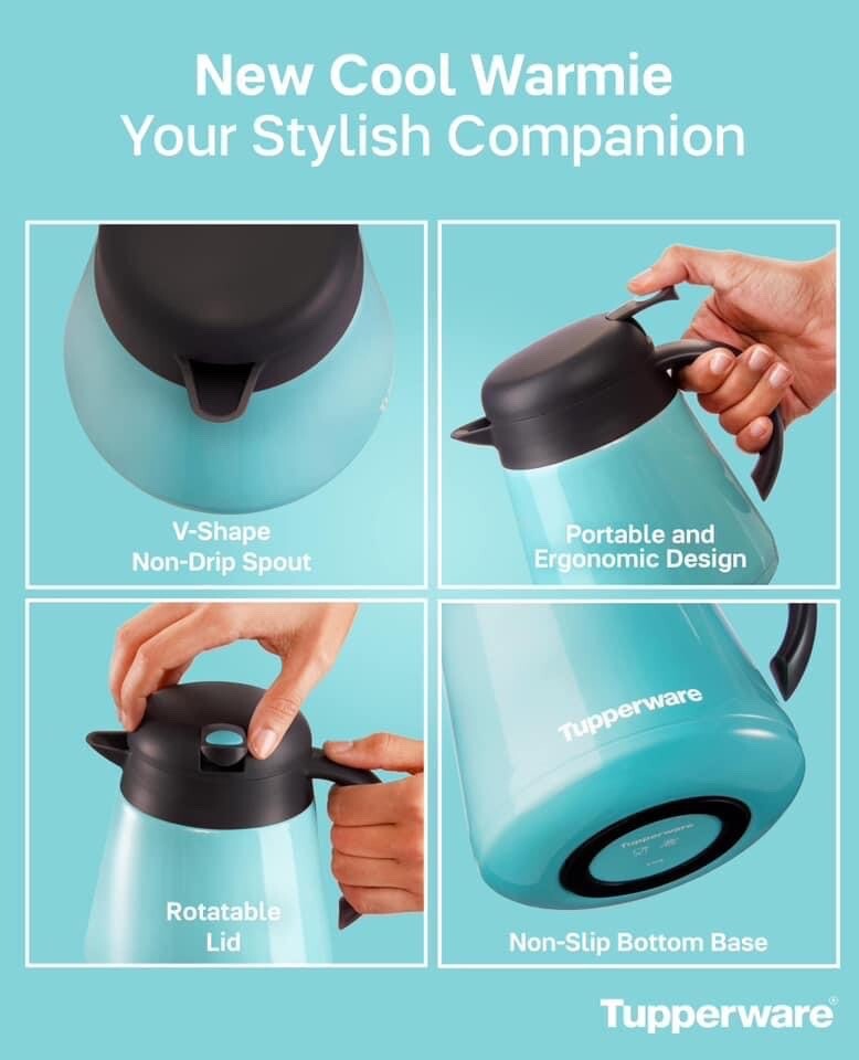Tupperware Cool Warmie Thermal Jug 800ml Thermal Flask Jar hot cool ...