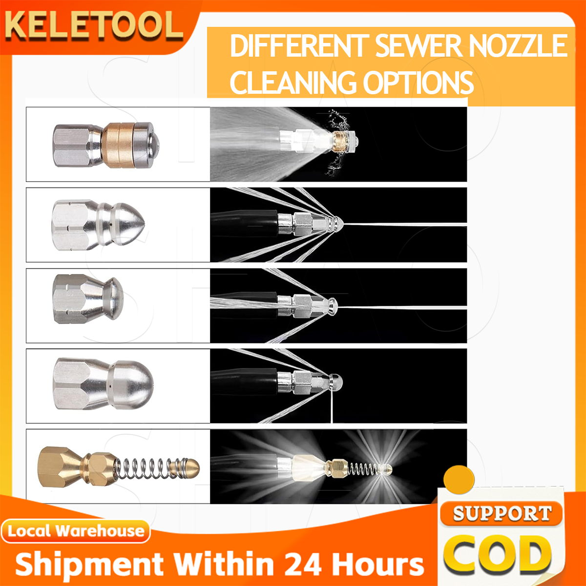 Sewer Jetter Kit 50m Water Jetting Hose High Pressure Drain Cleaner ...