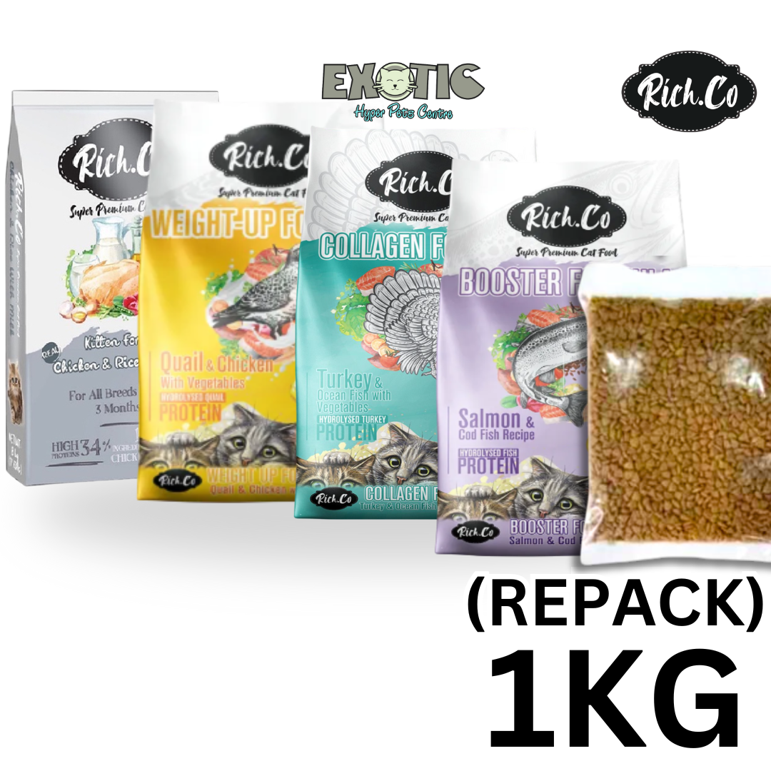 RICH.CO Makanan Kucing Berkualiti Cat Food Kibbles Salmon/Turki/Ayam ...