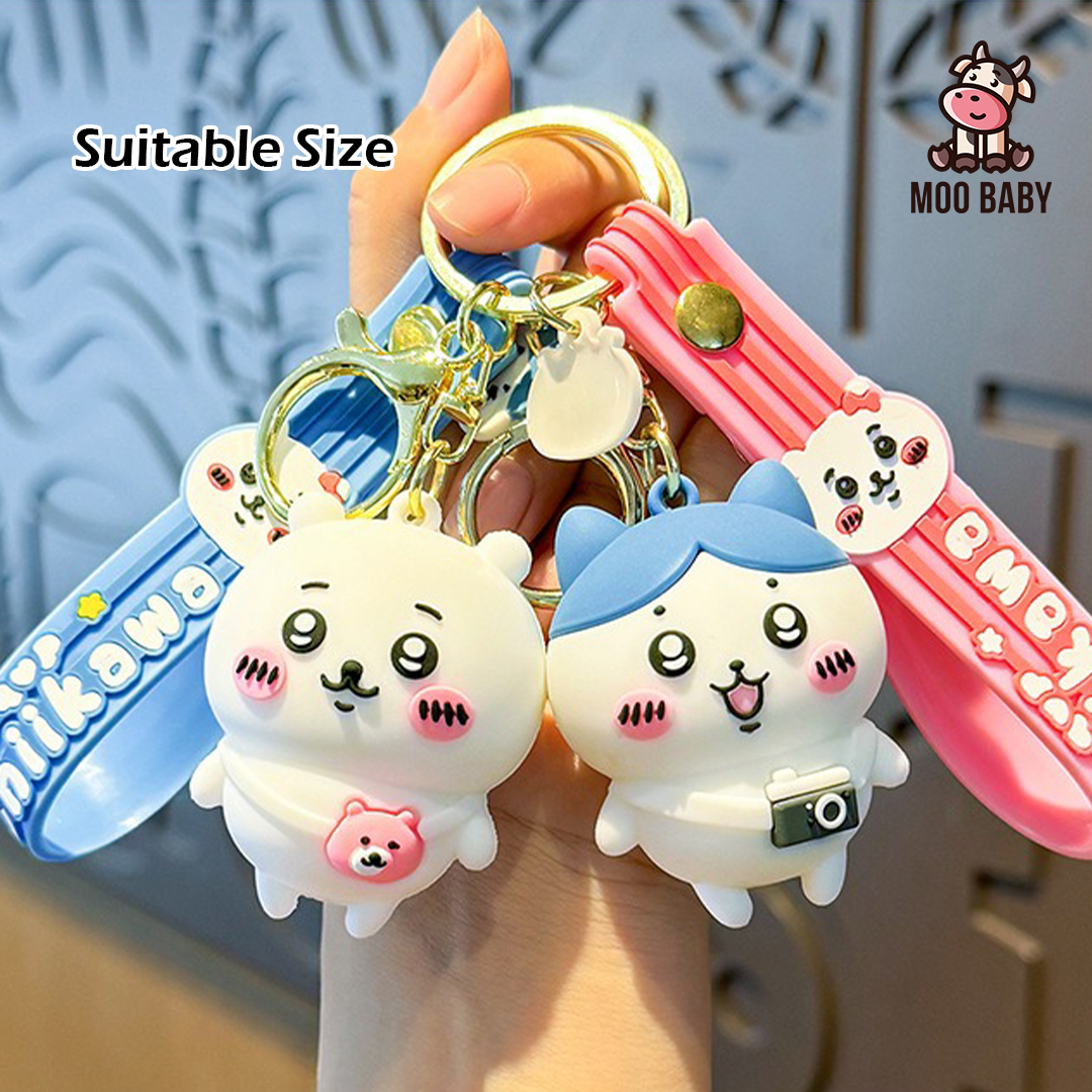 ⭐Moo Baby Beg Kicing Murah Chiikawa Keychain Chikawa Keychain Keychain ...