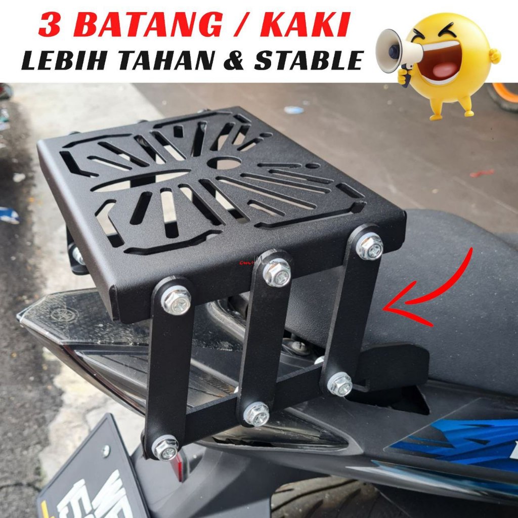 (Yamaha NMAX V2 V3) Delivery Bag Rack+GS Butterfly Adjustable Rack ...