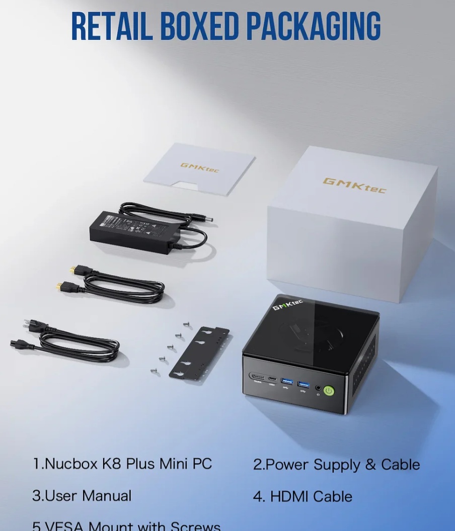 GMKtec (Malaysia) NucBox K8 Plus 2026 AMD 8845HS 780M IGPU OCULINK USB4 ...