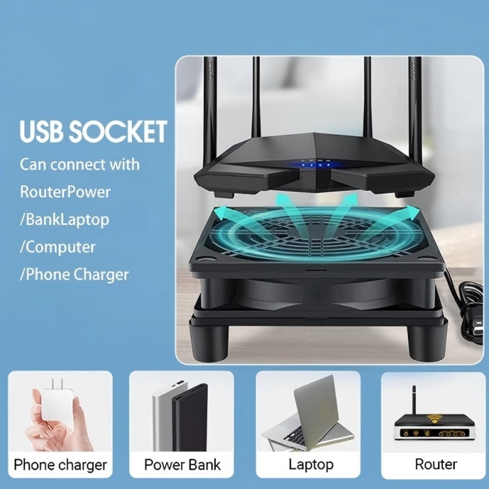 1800RPM Modem Cooling Fan for Routers Set-Top Boxes Silent Cooling Fan ...