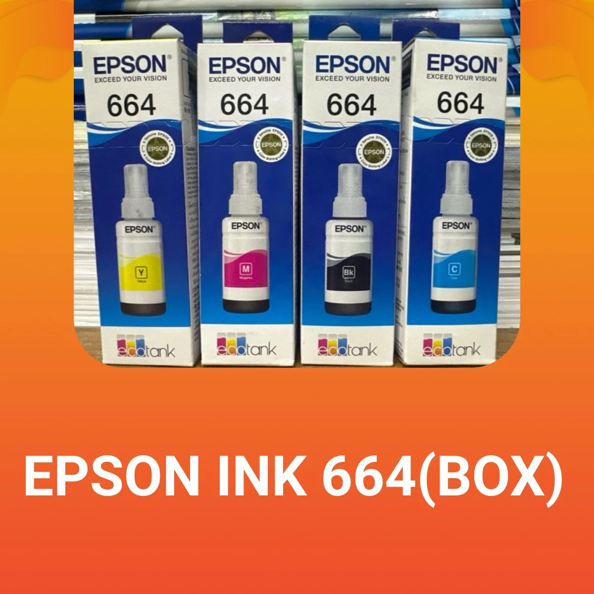EPSON 664 T664 INK BOX BLACK/CYAN/MAGENTA/YELLOW for Printer L220 ...