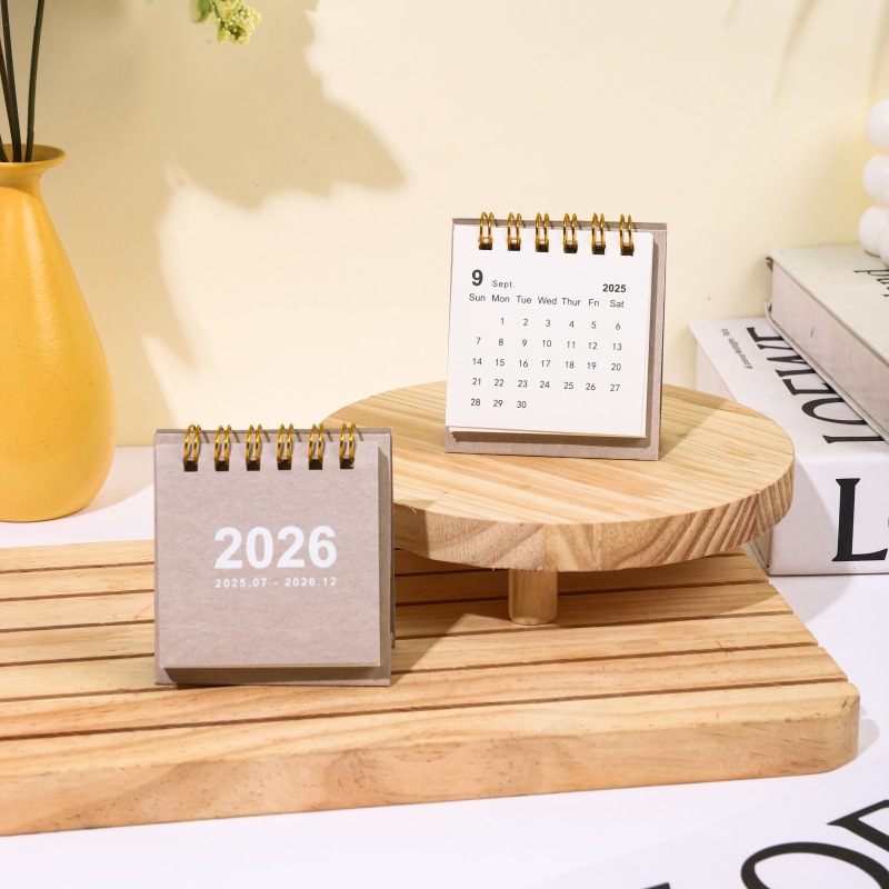 English Version 2026 Calendar Mini Calendar 2025 Desktop Calendar ...
