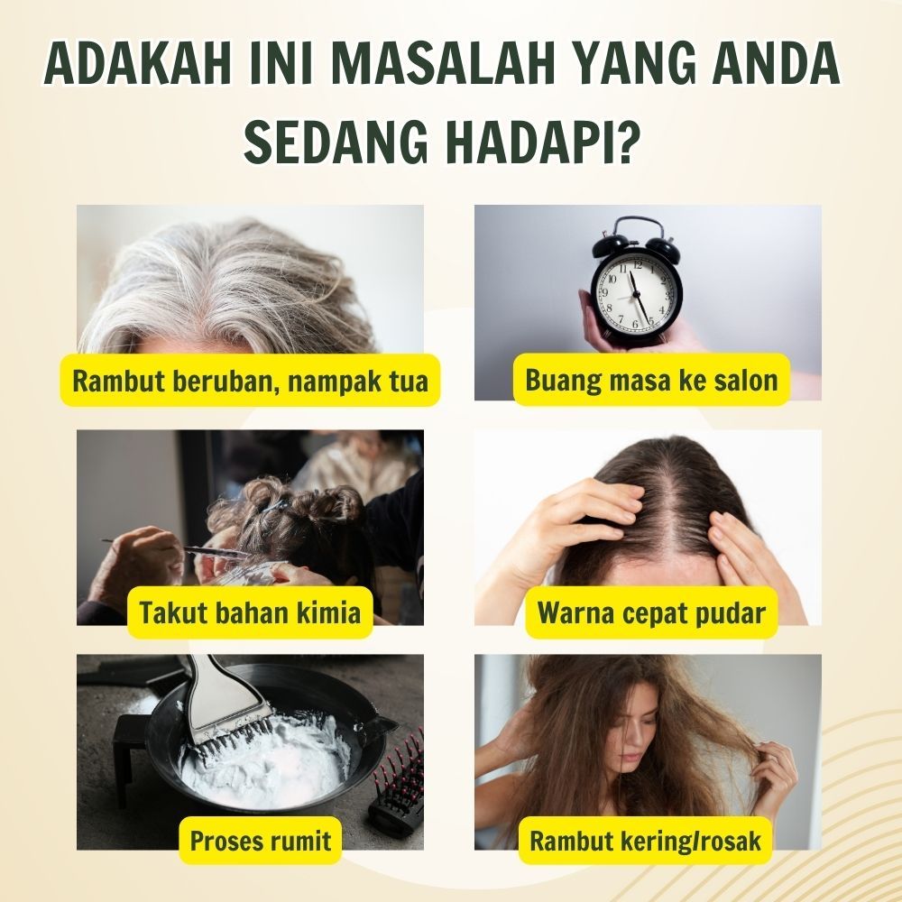 Syampu Herba Inai Lebat Penyelesaian Pantas Untuk Rambut Beruban ...