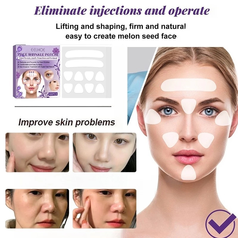 Anti-Wrinkle Facial Patches Effective Frownies Forehead Wrinkle Remover ...