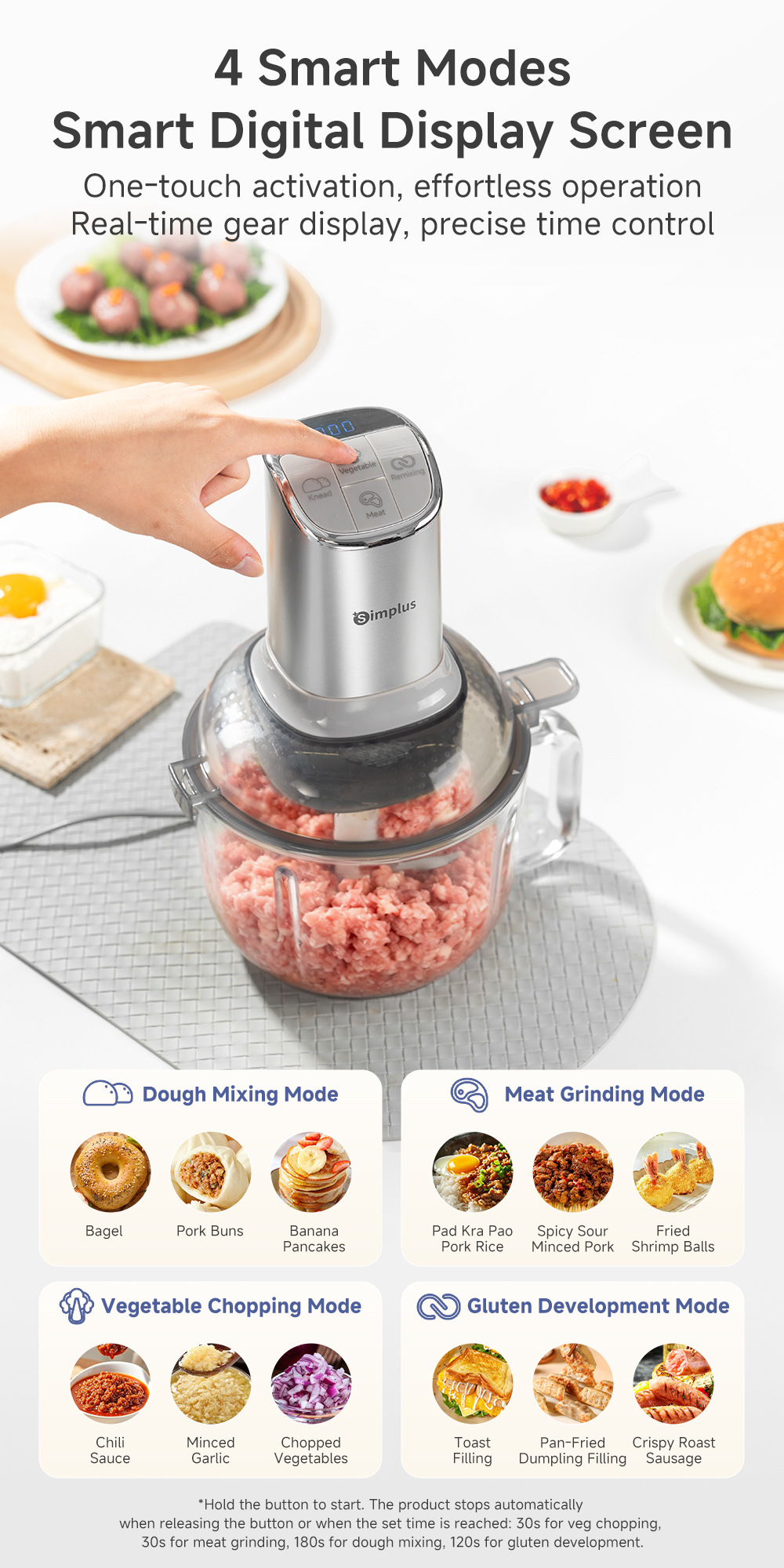 【New Launch】Simplus Multifunctional Food Processor丨Dough Mixer丨2.5L ...