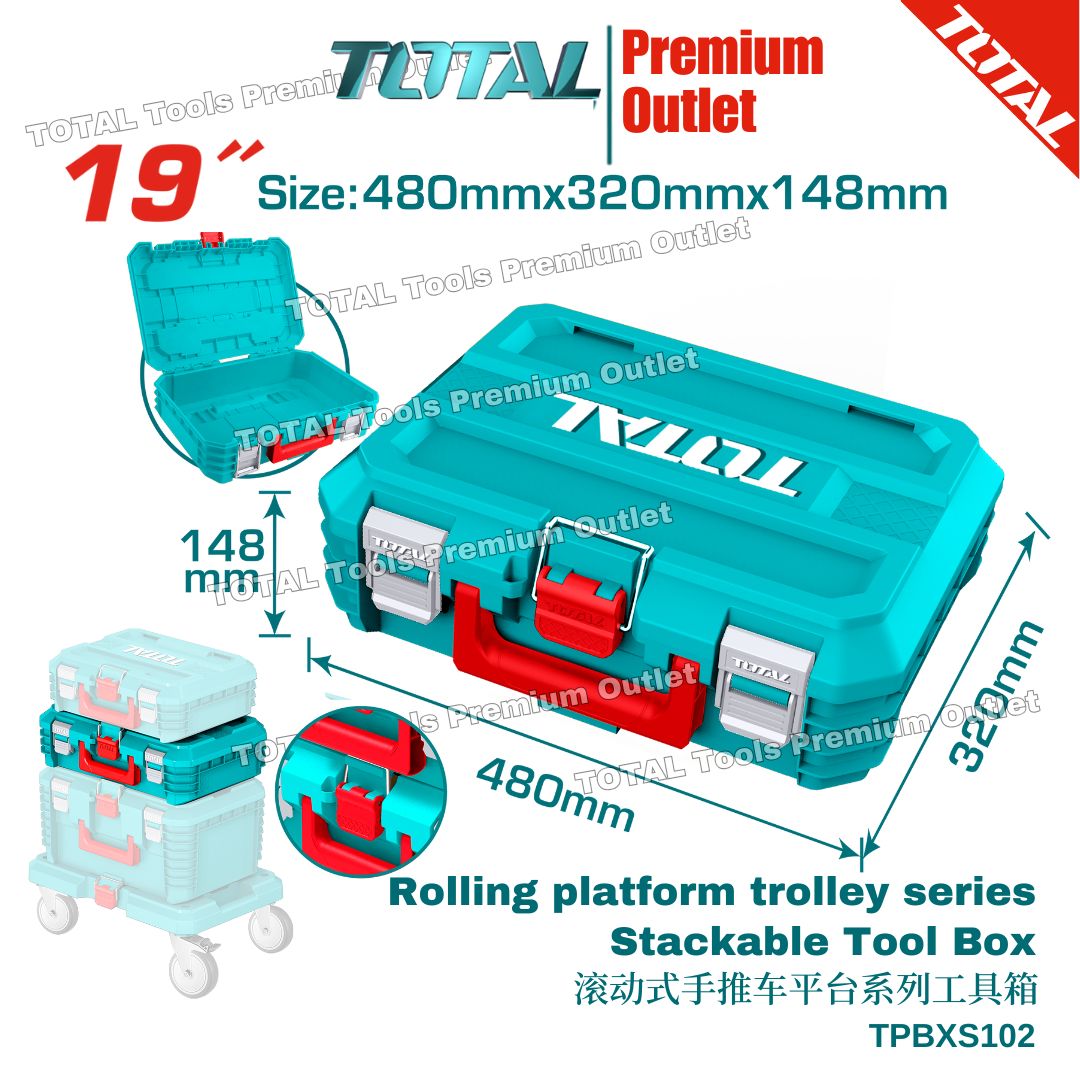 TOTAL Tools Stackable rolling tool box storage systems - THTWB61001 ...