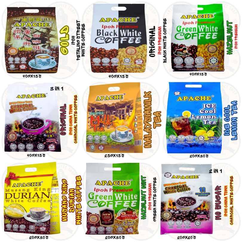 APACHE ICE COOL LEMON TEA INSTANT TEAMIX DRINK / TRIPLE & SINGLE SACHET ...