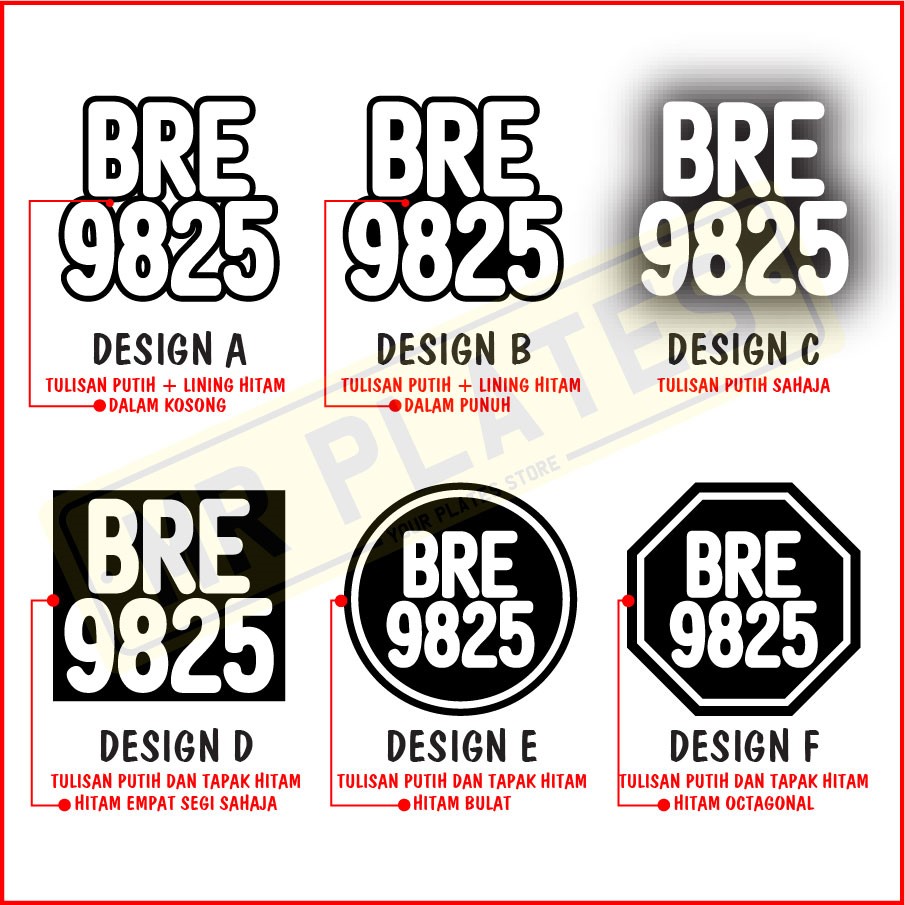 ( PART A ) Sticker Cutting Plates Depan Motor (Number Saiz Blh Adjust ...