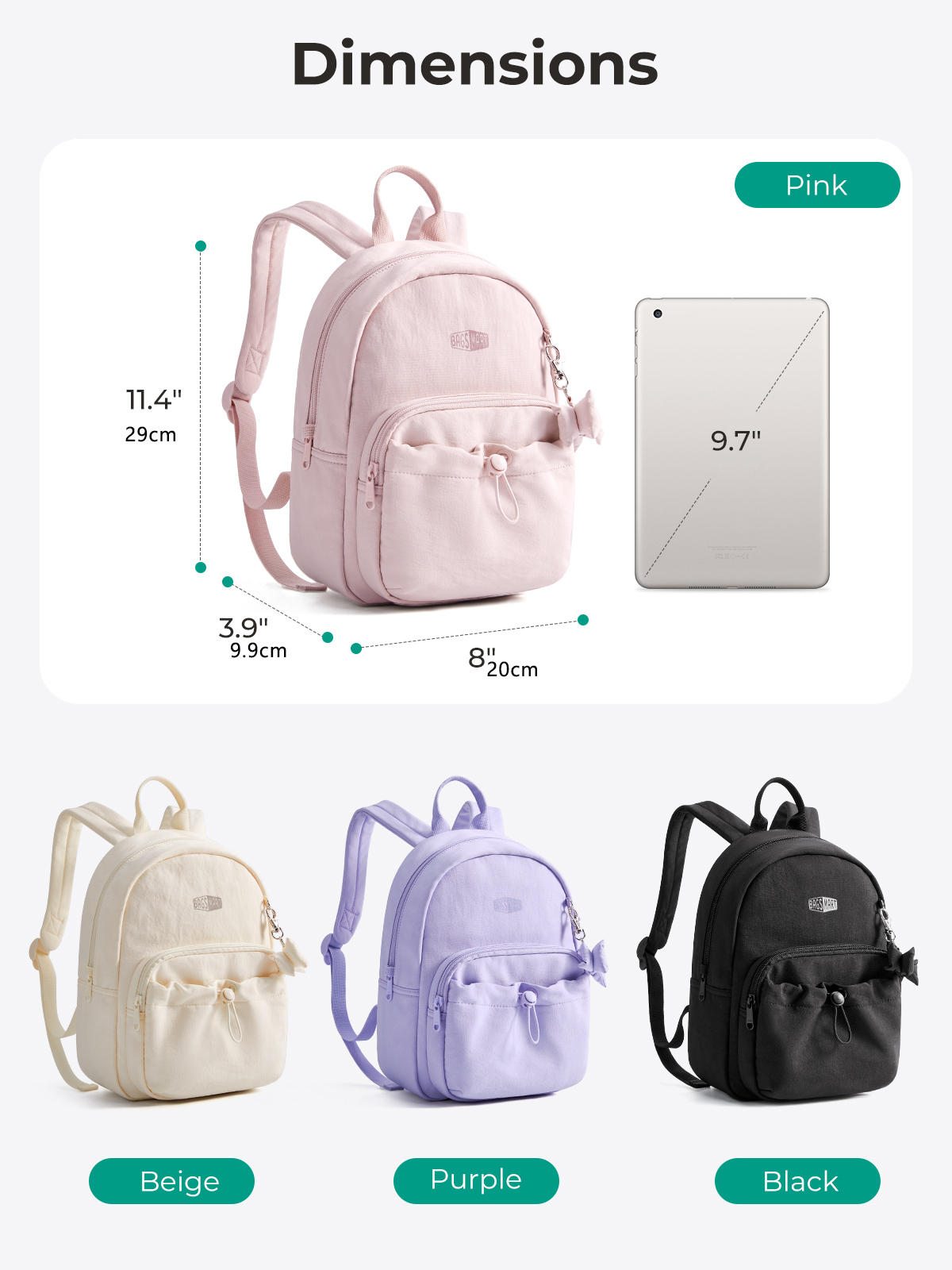 【LOCAL STOCK】BAGSMART Mini Backpack Women Casual Daypack Lightweight ...