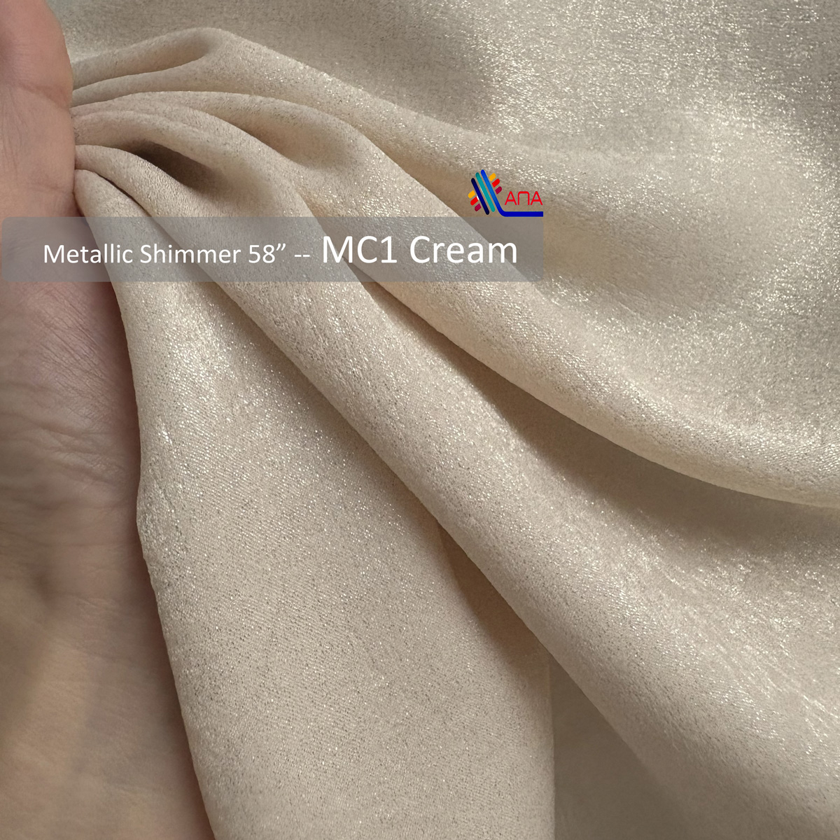 Ana Textile Premium Metallic Shimmer Kain Pasang Plain Bidang 60 Inch ...