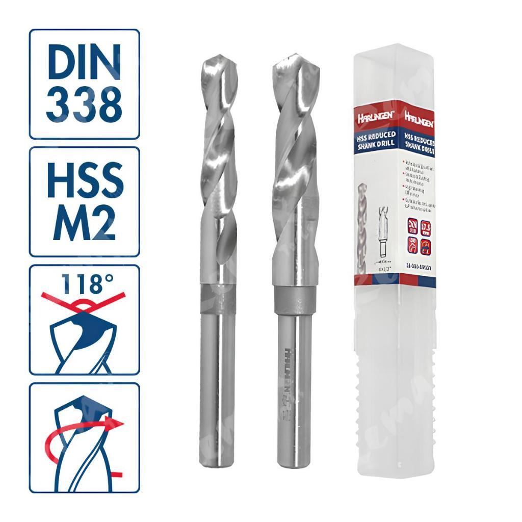 HARLINGEN Reduced Shank Twist Drill Bit CARBIDE HSS ½ INCH REDUCE SHANK ...